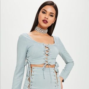 Carli Bybel x Missguided Crop Top NWT